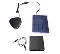 Dioche Chauffage D'espace à énergie Solaire 60W Camping Extérieur Portable | Boîtier pour Animaux de Compagnie, Panneau Polycristallin, Compartiment à Batterie, Double Sortie USB 5 V, Utilisation en