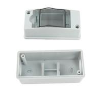 Dioche Circuit Rail Din Boîte de Distribution IP65 HT 2W Boîte de Jonction avec Couvercle Transparent pour Usage Intérieur et Extérieur 125x55x90mm