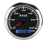 Dioche Compteur de Vitesse Numérique pour Voiture, Camion, Pointeur, Tachymètre Numérique IP67 avec Antenne Universelle pour Voiture, Camion et Bateau - 9-30 V DC (BLACK)
