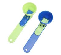 Dioche Lot de 2 Cuillères Coulissantes en Poudre de Protéines, Cuillère Anti-fuite, Cuillère à Entonnoir Doseur en Plastique ABS Durable pour les Amateurs de café, Shakers à