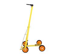 Dioche Machine de Marquage de Lignes de Traçage, Quatre Roues | Acier Inoxydable, Baguette de Pulvérisateur de Peinture, Utilisation sur Parking, Béton Asphalte Gravier Sol Herbe, Presse