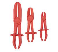 Dioche Pinces Tuyau de Ligne 3 Pièces Ensemble d'outils de Serrage de Tuyau en Plastique avec Poignée Antidérapante-Pinces de Coupe de Tube de pour l'entretien de la Voiture (Rouge)