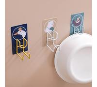 Dioche Porte-serviettes Mural en Acier Inoxydable, Crochets Mignons, Rotatif à 360 °, Design en Acier Inoxydable, Rangement ordonné pour Salle de Bain et Cuisine (alpaga)