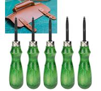 Dioche Small Plane Craft Ensemble d'outils d'artisanat du Cuir biseauté de 0,6 à 0,4 Mm - Biseautage en Acier allié, Poignée Ergonomique pour une Prise Confortable, pour les Niveaux de Compétence