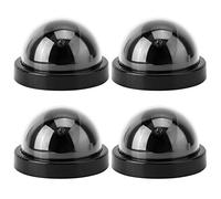 Dioche Sonew Pack De 4 Caméras De Simulation, Caméra De Sécurité De Simulation De Dôme avec Lumière LED, Caméra De Surveillance Antivol CCTV Adaptée À La Maison, À L'École Et Au Bureau