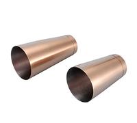 Dioche Tasse de Shaker à Cocktail en Acier Inoxydable pour le Bar et la Maison Usage - Outil de Mélangeur de Boisson Robuste et Réutilisable en Argent pour les Amateurs de Cuisine et de Fête (Or rose)