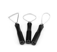 Dioche Wire for Pumpkins Lot de 3 Grands Outils de Sculpture en Argile avec Fil Plat en Acier - Design Ergonomique pour une Sculpture Confortable - Idéal pour la Poterie, la en Argile et l' de Cire