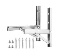 Dioeazh Support mural pliable pour split | 2 Pièces Support Mural Pliant Robustes en Acier Inoxydable | pour compresseur de pompe à chaleur extérieur - pour Unité Extérieure Pompe à Chaleur