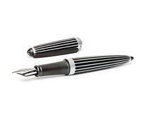 Diplomat Aero Stripes Noir, stylo plume avec plume en acier M