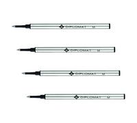 Diplomat d10301307 Stylo roller Recharge métal Noir (Lot de 4)