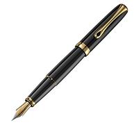 Diplomat D40203028 Excellence A2 Stylo-plume large en acier Noir laqué/Or