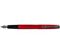 DIPLOMAT - Stylo Plume Acier Esteem - Rouge laqué - Sobre & Épuré - Solide et Confortable - Écriture Douce et Fine - Acier Inoxydable - Savoir Faire Traditionnel - Garantie 5 Ans - D40601025