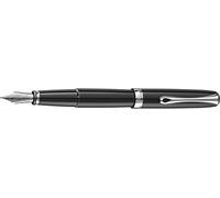 DIPLOMAT - Stylo Plume Acier Excellence A2 - Noir Laqué - Taille Medium - Résistant llure Moderne - Savoir Faire Traditionnel - Garantie 5 Ans - D40202025