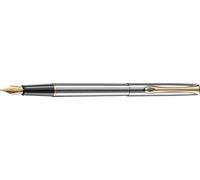 DIPLOMAT - Stylo Plume Acier Traveller - Acier Doré - Solide et Épuré - Écriture Fine et Confortable - Acier Inoxydable - Savoir Faire Traditionnel - Garantie 5 Ans - D10057461