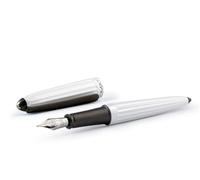 DIPLOMAT Stylo plume Aero blanc, avec plume en acier inoxydable de calibre M et convertisseur d'encre