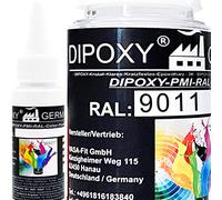Dipoxy-PMI-RAL 9011 - Pigment de base extrêmement concentré pour résine époxy, résine de polyester, systèmes en polyuréthane, béton, vernis, résine liquide, bijoux - 25 g