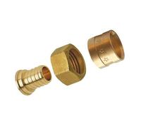 Dipra 030034 Raccord PER à sertir Droit à Ecrou Tournant, Femelle F12/17, diamètre 12mm