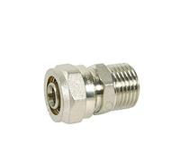 Dipra 121044 Raccord Multicouche à Compression Droit Fixe, Mâle M15/21, diamètre 16mm