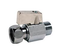 Dipra 374031 Robinet de Chasse d'eau 1/4 de Tour Droit avec Écrou Tournant, Argent