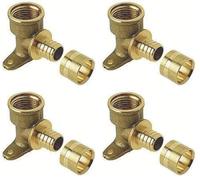 Dipra 39144 Raccord PER à Glissement Applique, 15/21, diamètre 16mm (Lot de 4)