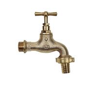 Dipra 392554 Robinet de Puisage Extérieur à Soupape, Entrée M20/27, Sortie 20/27, diamètre 15mm, Laiton Brossé