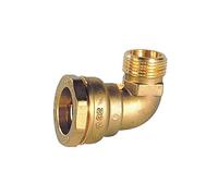 Dipra 466324 Raccord Laiton pour Tuyau Polyéthylène, Coude Mâle, Diamètre 32 mm, M26/34 (1")