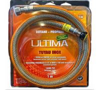 DIPRA - Flexible inox gaz butane propane 1M - Sans date limite d'utilisation - Certifié NF - Raccords G 1/2" et M20x150 - Gaine PVC