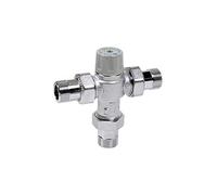 DIPRA - Mitigeur Thermostatique pour Chauffe-Eau - Plage 30°C à 50°C - Laiton - Raccords F 26/34 et M 20/27 - Certifié NF et ACS