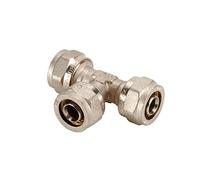DIPRA - Raccord ALIZEO’ Té Égal Ø20 mm - Pour Tube Multicouche - Laiton Nickelé