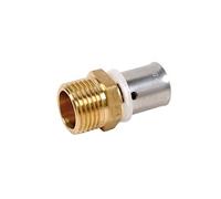 DIPRA - Raccord PER à sertir droit mâle fixe M20/27 (3/4") - Ø16 mm - raccord plomberie PER