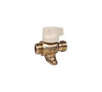 DIPRA - Robinet droit gaz naturel d'installation intérieure simple avec patte MM 15/21 - Certifié NF