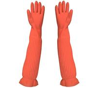 Dirfuny Gants de Vaisselle en Caoutchouc à Manche Longue, Gants de Nettoyage de Cuisine (L)