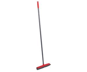 Dirt Devil Balai en Caoutchouc - Balai en Poils d'animaux - en Caoutchouc - avec Manche - 120 cm - Gris/Rouge