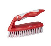 Dirt Devil Ensemble de Nettoyage 6 Pièces - Brosse à Vaisselle/Brosse à Main/Balai Doux avec Manche/Pelle à Poussière et Brosse - Rouge/Gris