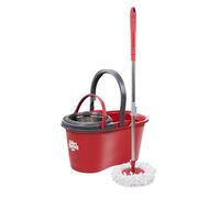 Dirt Devil Mop Système de serpillère avec essoreur - 16 l - 17 x 98-118 cm - Rouge