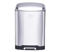 Dirt Devil Dirt Devil Poubelle à pédale 12 litres - Poubelle de salle de bain - Acier inoxydable - Argenté