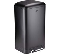 Dirt Devil Poubelle 30L Poubelle à pédale Couvercle Soft Close - Poubelle 34,5 x 32,5 x 61,5 cm - Acier inoxydable - Seau intérieur amovible - Plastique - Noir