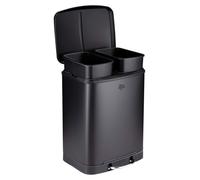 Dirt Devil Dirt Devil Poubelle à pédale - Tri sélectif - 2x 12L - Noir