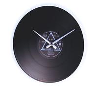 discoclock Horloge en vinyle/Vinyl record vintage clock - Horloge murale/horloge murale/horloge/Idée cadeau réalisé avec vrais disques en vinyle - Modèle : doc000 - Basic/disque intiero avec étiquette personnalisée . - Livraison en 24 . 2 ans de garantie .