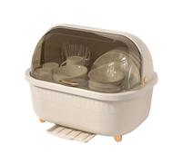 Dish Drying Rack - Countertop Utensils Storage Box With Lid, Dustproof Bowl Organizer, Space Saving Storage Unit | Sealed Dish Organizer, For Homeowners Parents Cooking Lovers Dwellers Home Kitchen