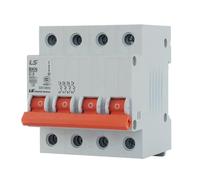 Disjoncteur 10A 4p 4 pôles, 400V, 35mm, Rail din, Mini capacité de coupure domestique 6KA BKN 50A 40A 32A 63A(6 Years)