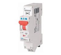 Eaton Disjoncteur modulaire 1P+N 10A Courbe C, blanc avec levier orange, connexion rapide sans vis - Réf. 109128 (PLGC4-C10/1N)