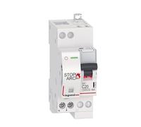 Disjoncteur 1P+N 230V~ 20A - courbe C - 2 modules - auto/vis - DX³ STOP ARC 4500-6kA