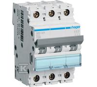 Disjoncteur MCB 10kA 3P B 25A NBN325 Hager