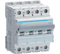 Disjoncteur 3P+N, 10 kA, courbe de déclenchement de type B, 25 A, 4 modules