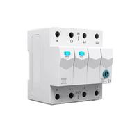 Disjoncteur 3P+N Triphasé 208V 380V 63A Rail DIN | 3 relais coupent le fil sous tension, minuterie marche/arrêt