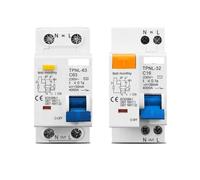 Disjoncteur à courant résiduel 1P + N 6A 16A 20A 25A 32A 63A 230V ~ 50/60HZ avec Protection contre les fuites de surintensité(10A)