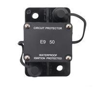 Disjoncteur à réinitialisation automatique 30 A-150 A pour bateau, camping-car, camion, voiture, porte-fusible en ligne 32 V CC sans bouton d'interrupteur (50 A)