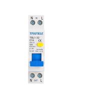 Disjoncteur automatique différentiel à courant résiduel, 18MM, Mini 230V 50/60Hz RCBO 1P + N 6KA, Protection contre les fuites de courant(32A)