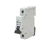 Disjoncteur automatique - Disjoncteur 1P, 10 A, courbe C, gris, idéal pour la protection électrique dans les installations résidentielles et commerciales. *